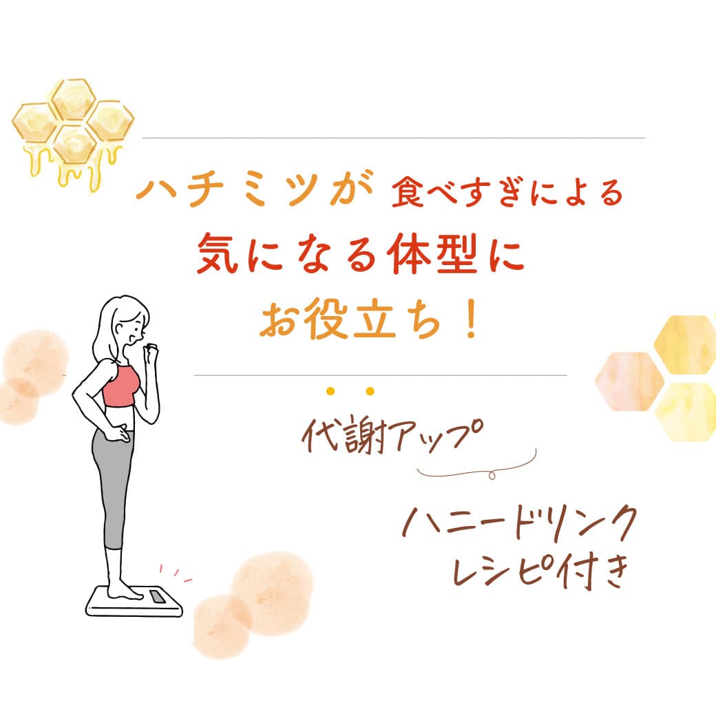 ハチミツが「食べすぎによる気になる体型」にお役立ち!