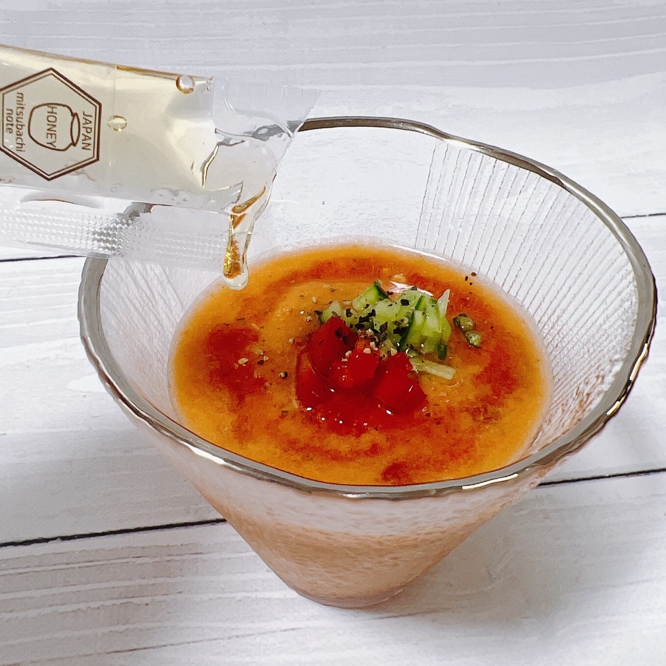 【レシピ】ハチミツガスパチョ|ミニトマトのハチミツレモンマリネ