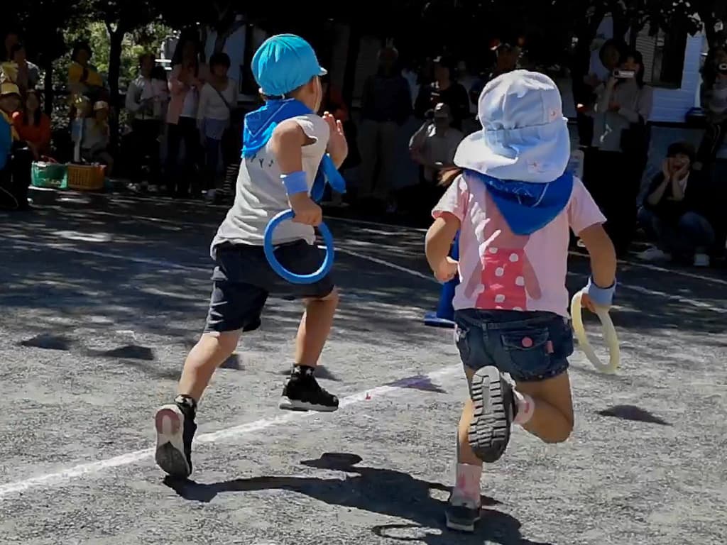 息子、幼稚園最後の運動会