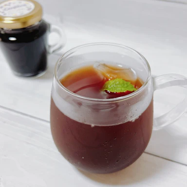 コンフィチュールでブルーベリーティーソーダ