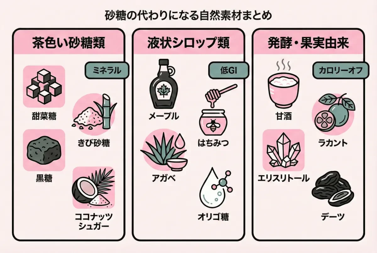 砂糖の代わりになる自然食材