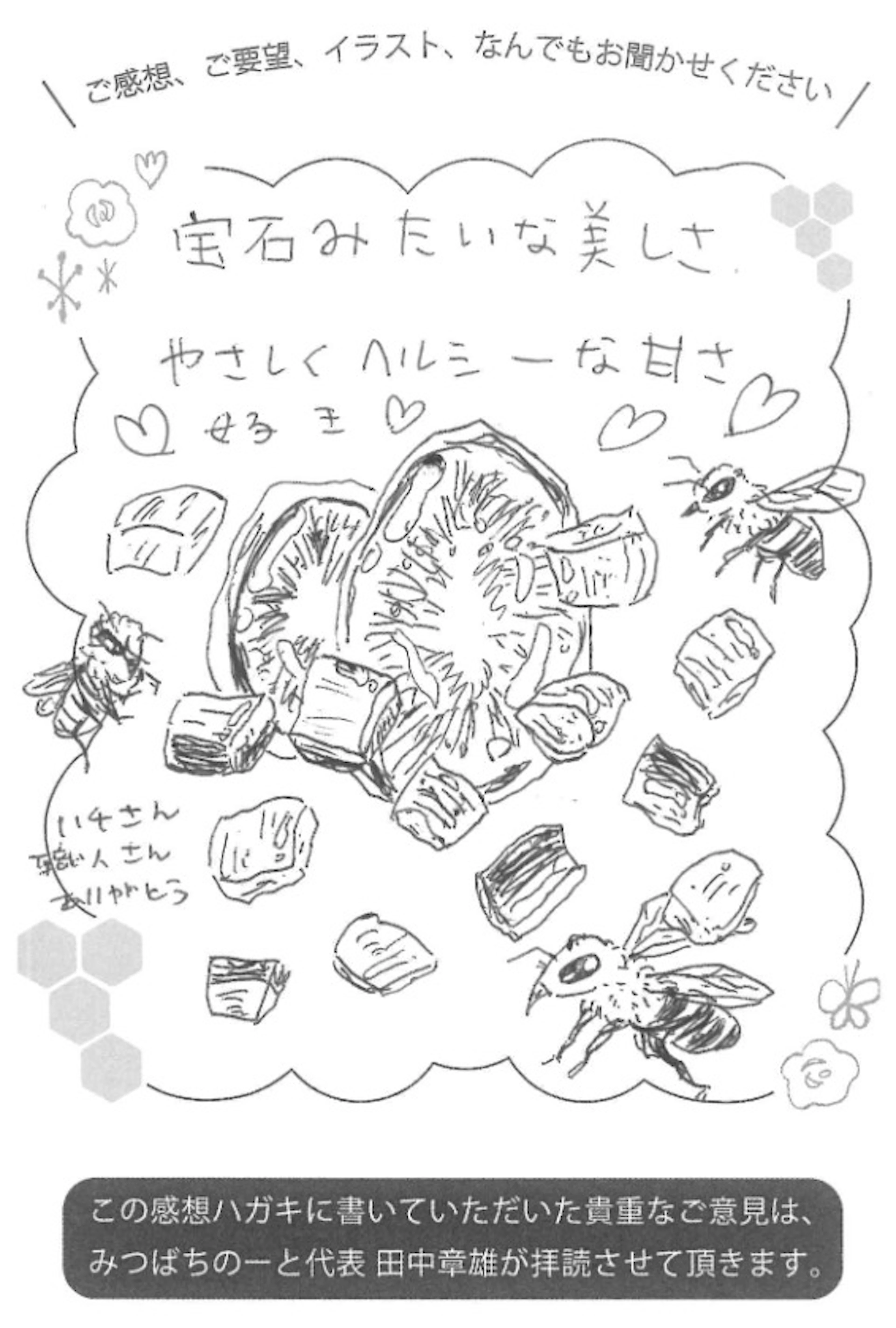 【お客様の声ハガキ】宝石みたいな美しさ、やさしくヘルシーな甘さ（M.Y様）