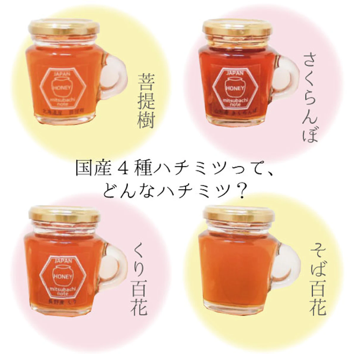 国産4種のハチミツって、どんなハチミツ？？ | みつばちのーと