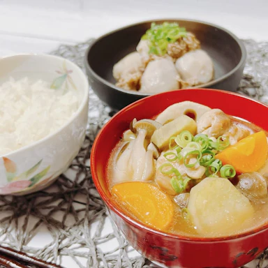 里芋と牛肉のハチミツ甘辛煮|ハチミツ入り秋の具だくさん味噌汁