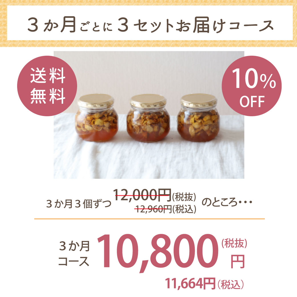 3か月ごとコースの価格表